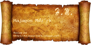 Hajagos Márk névjegykártya